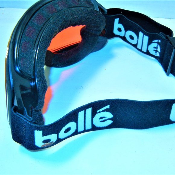 REDUCED Vintage Bolle Ski Snowboarding Goggles WHITE LOGO - Picture 2 of 2